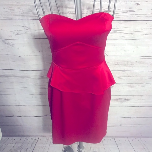 29) Max & Cleo Peplum Dress Size 6 - Picture 2 of 9